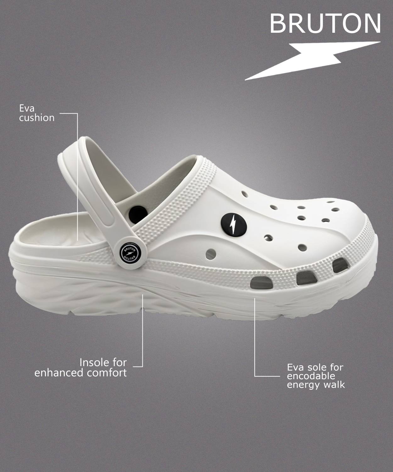 BRUTON Men Sandals White - Image 3