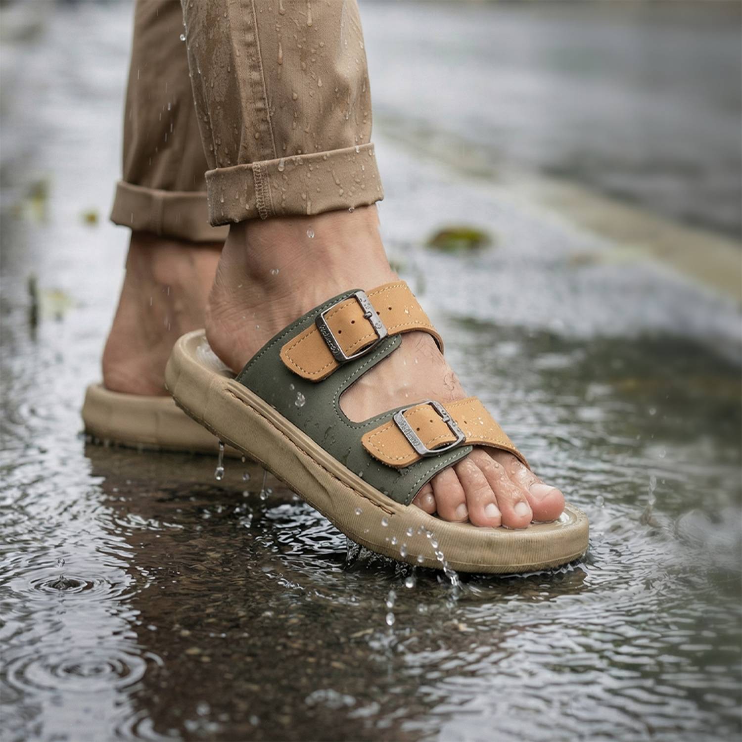 WALKAROO Men Casual Green - Image 2