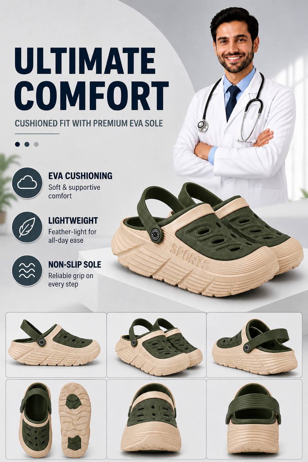 NOBELITE Men Beige Sandals - Image 2