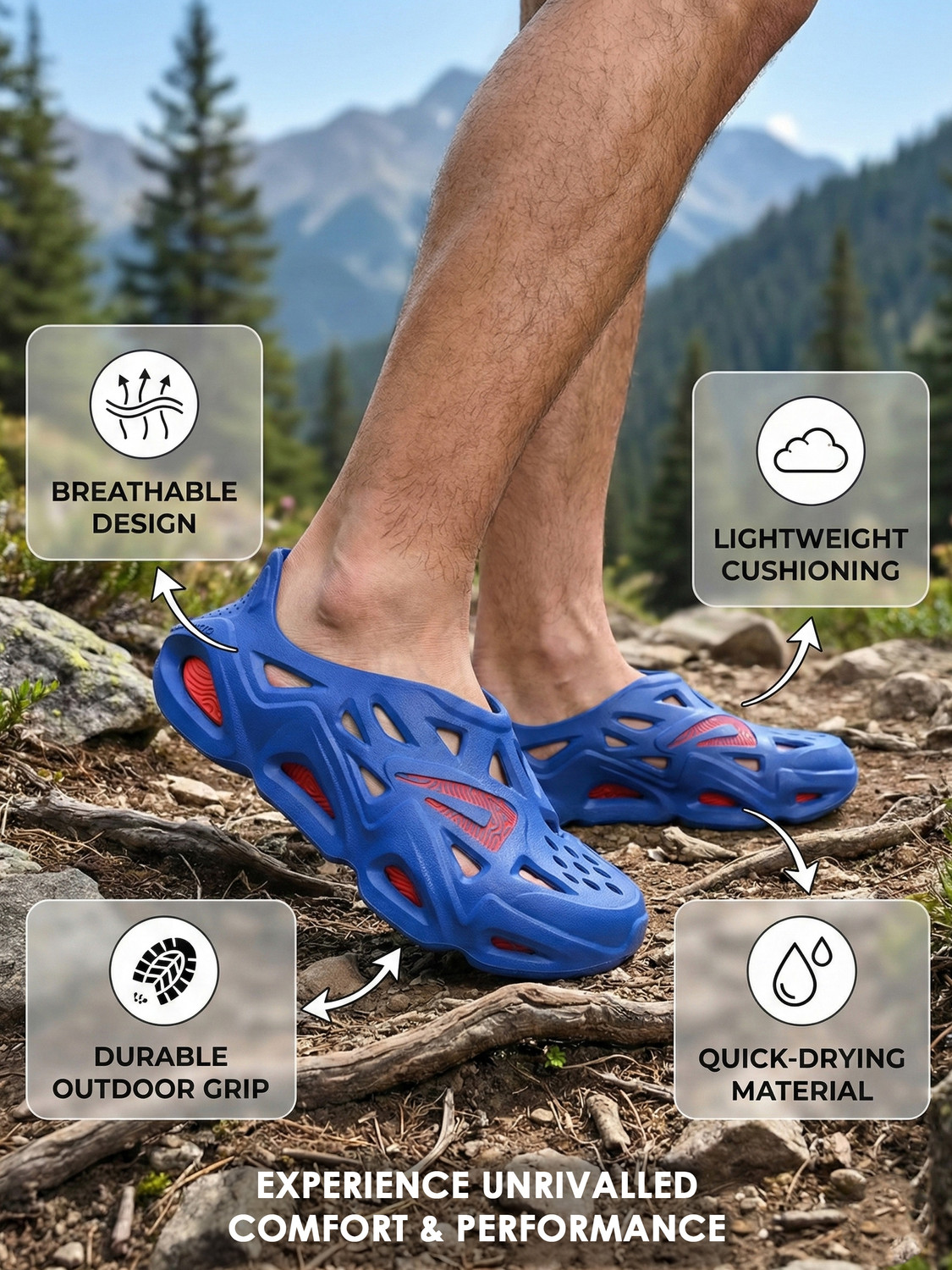 Image of Impakto Super Future Clogs, Lightweight EVA Waterproof Slip-Ons Mules Men Clogs