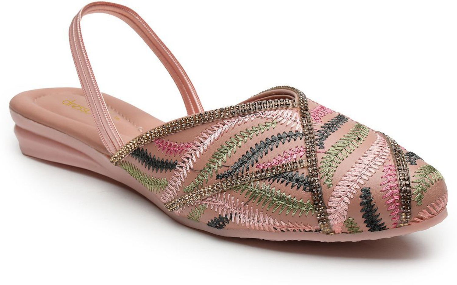 Image of Dressberry Women Pointed Toe Fashion Sandal with Adjustable Ankle Strap Women Bellies