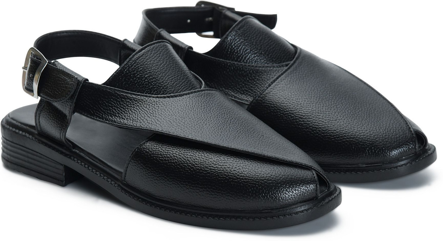 Image of STEPFOX Premium Ethnic Style Peshawari With Adjustable Backstrap heel & Comfort Sole Men Sandals