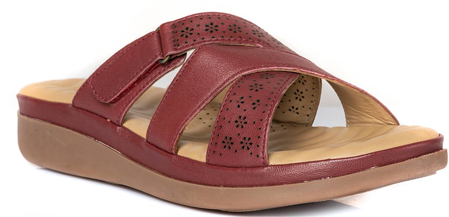 Khadim's Women Heels Sandal (Maroon , 5)