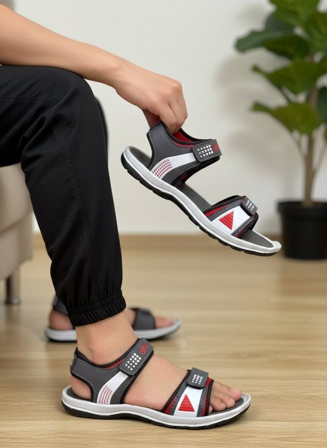 GLB Men Gray Sandals - Image 5