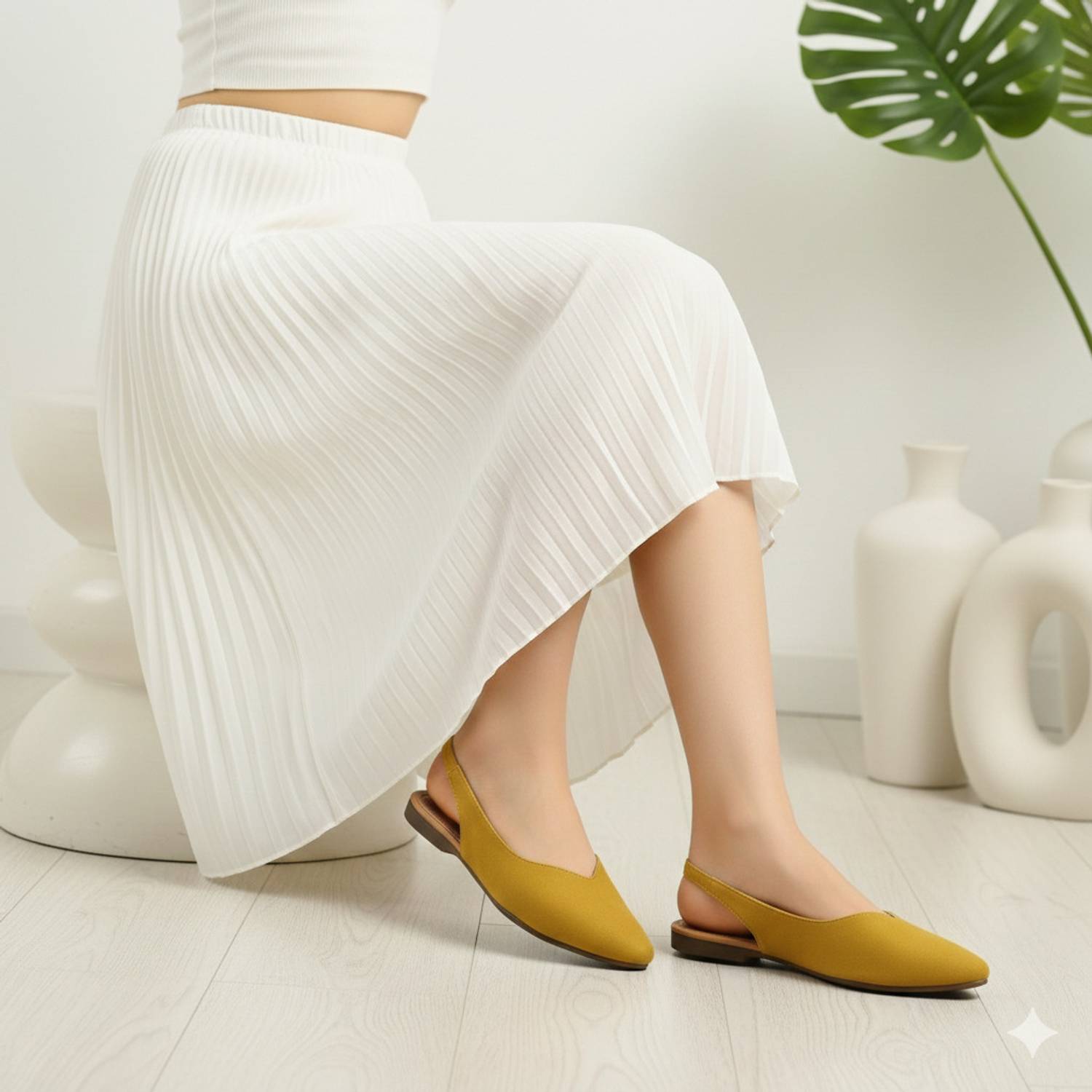 RuWin Fashion Women Flats Yellow - Image 4