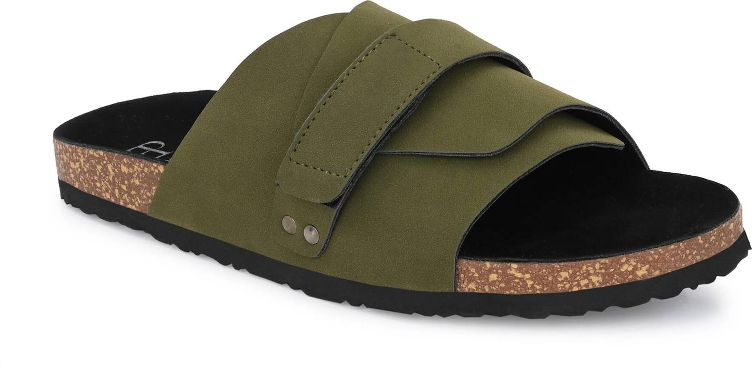 EL PASO Men Green Sandals - Image 1