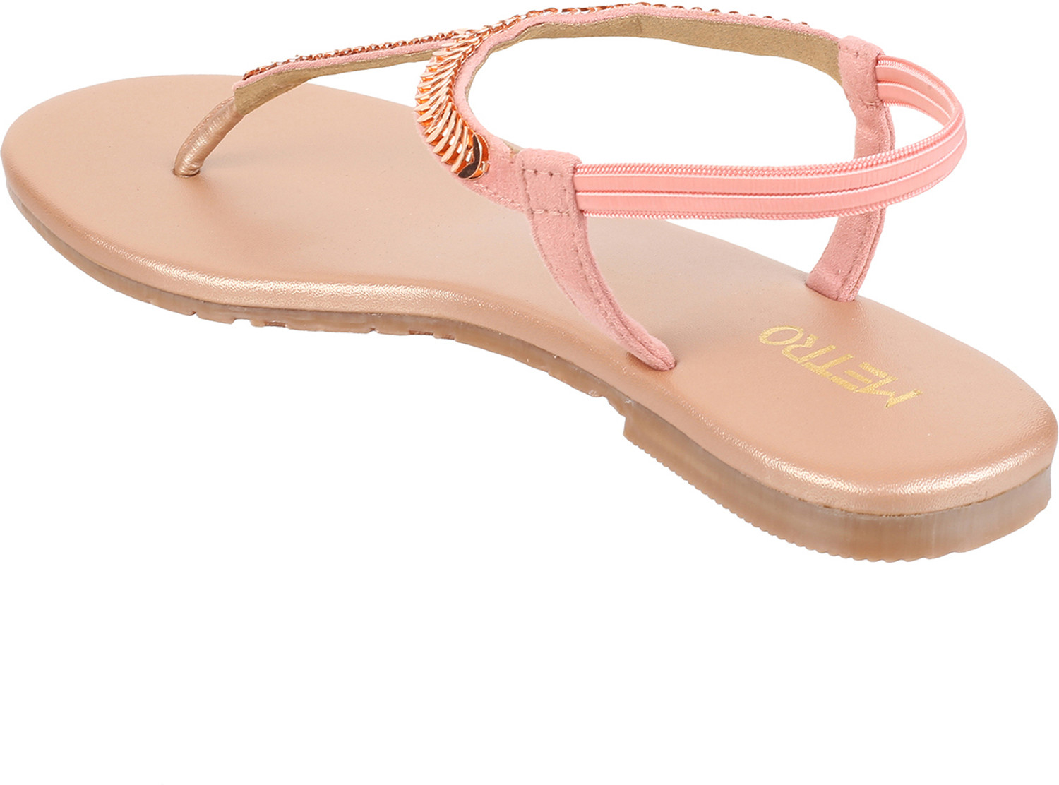 Image of METRO EmbellishedT-StrapFlatsWithBackstrap Women Flats