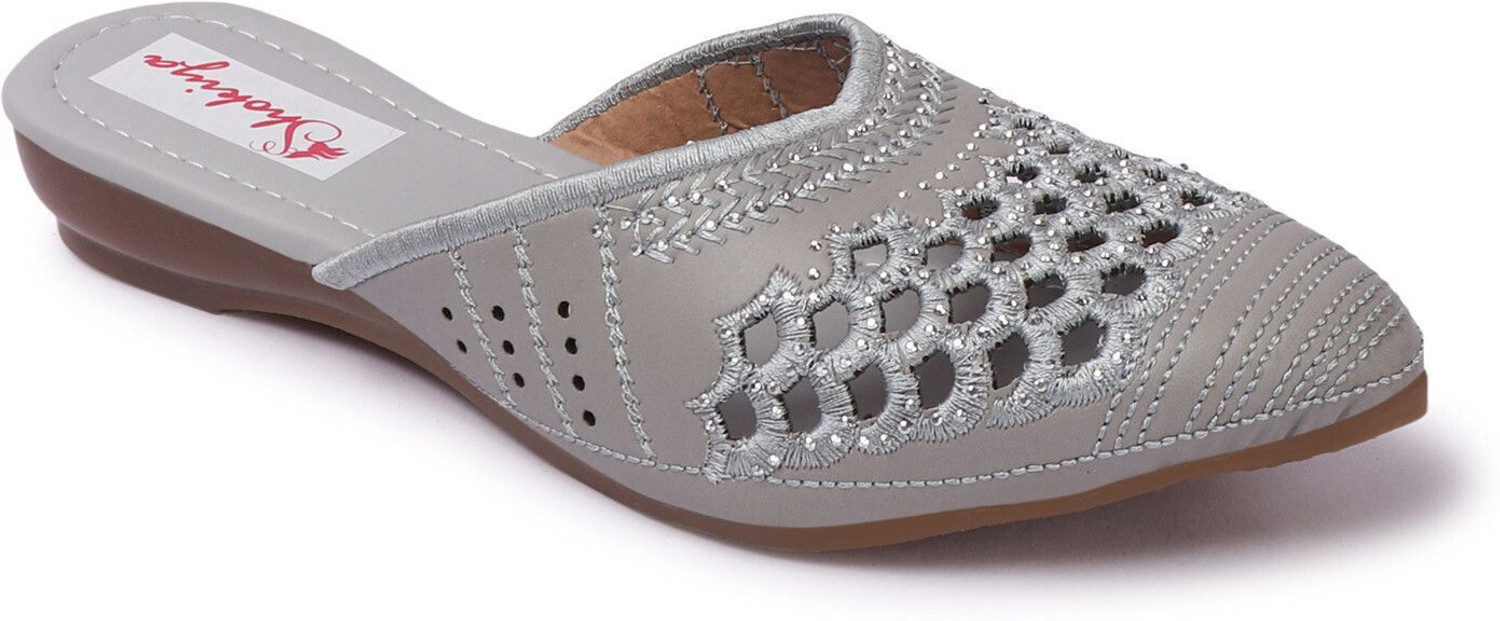 Image of SHOKIYA Women Grey Flats