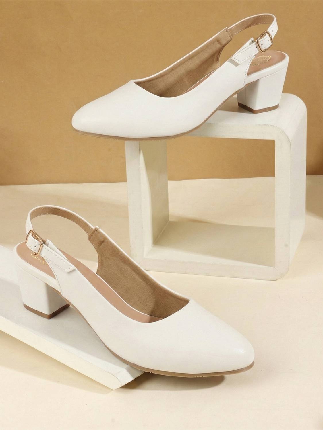 Denill Women White Heels - Image 2