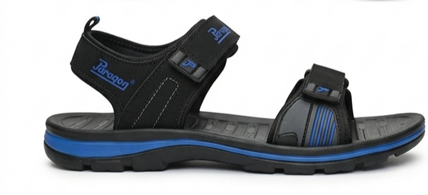 Image of Paragon Men Sports Sandal (Black, Blue, 6)