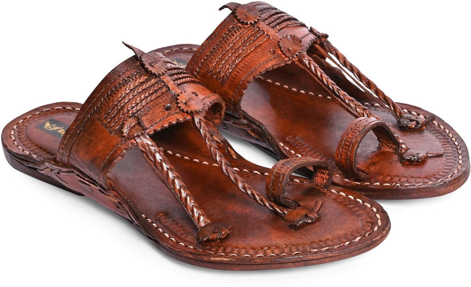 Image of Kolhapuri Men Flats Sandal (Brown, 7)
