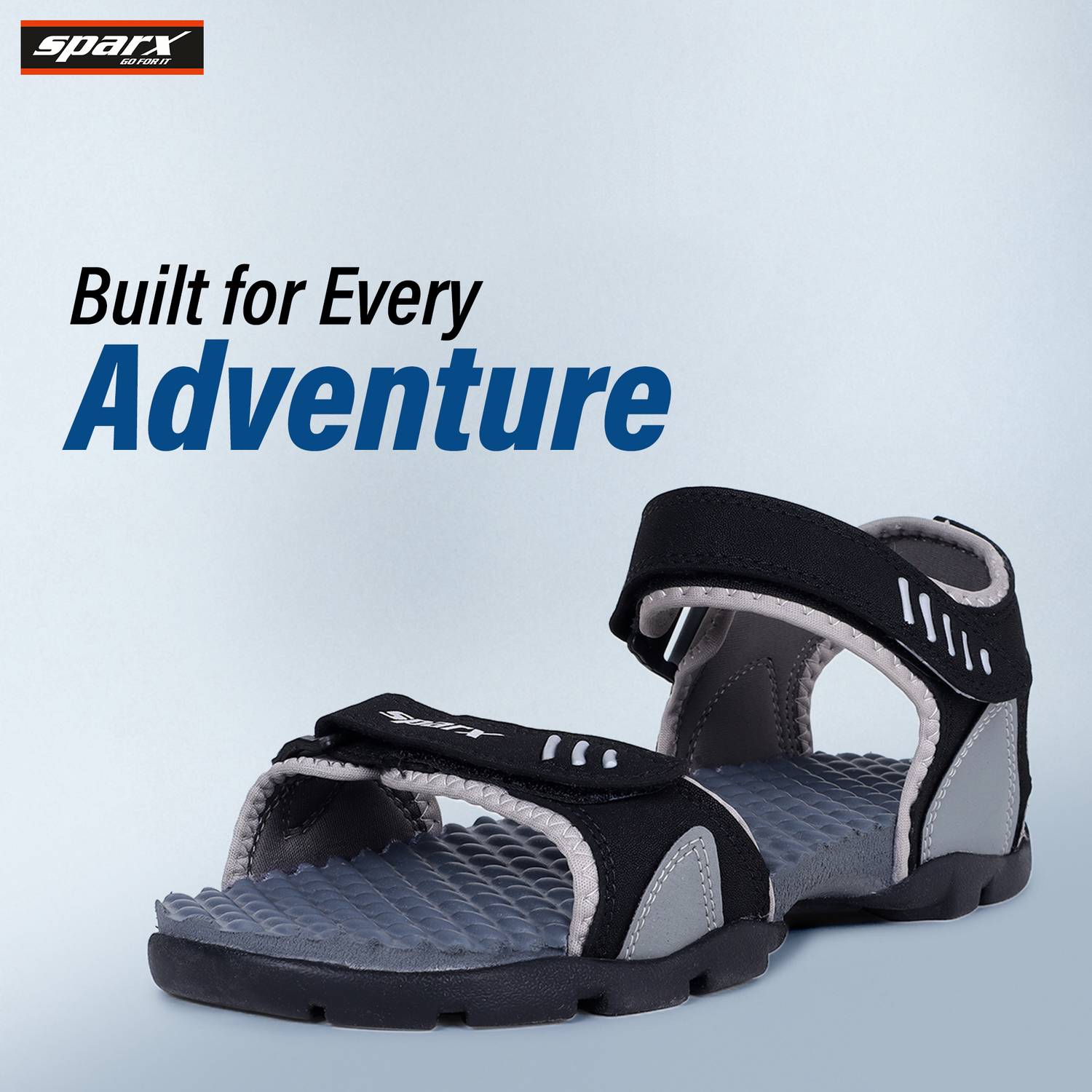 Sparx Men Sports Sandals Black - Image 2
