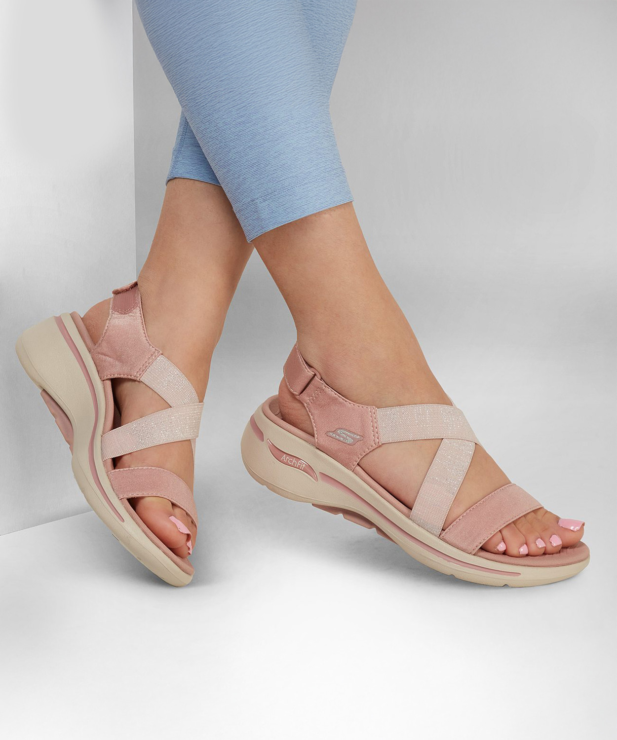 Image of Skechers GO WALK ARCH FIT SANDAL - AST Women Wedges