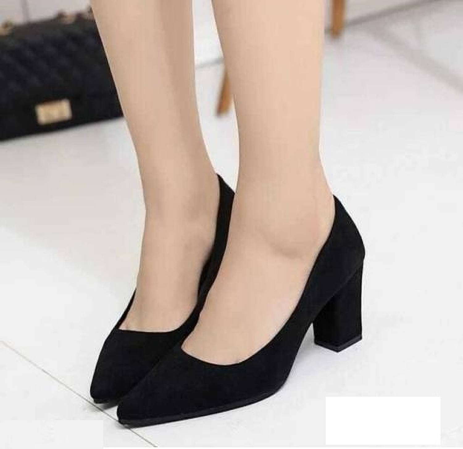 Folfi Women Black Heels - Image 1