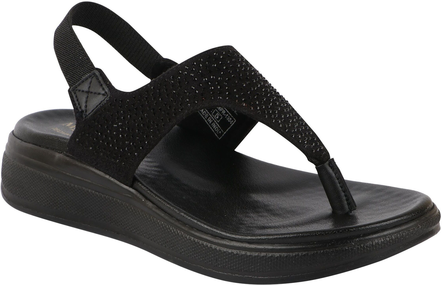 Image of MEDIFEET Women Wedges Sandal (Black, 7)