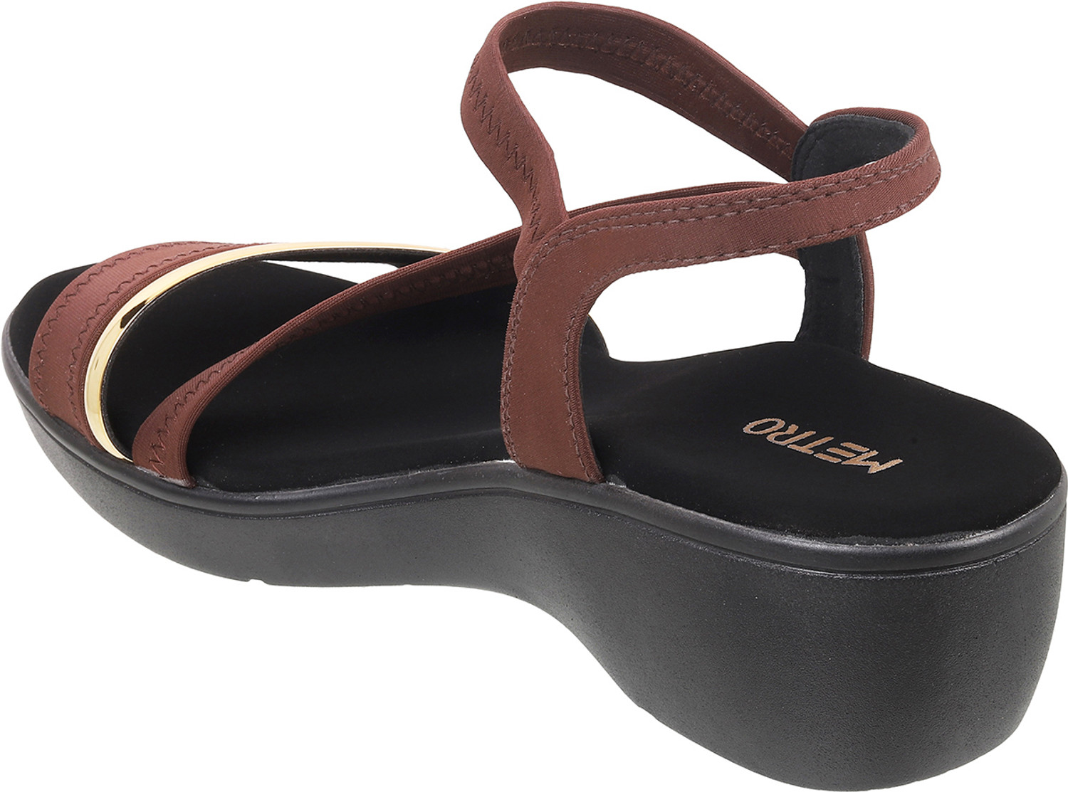 Image of METRO Women Wedges Sandal (Brown, 5)