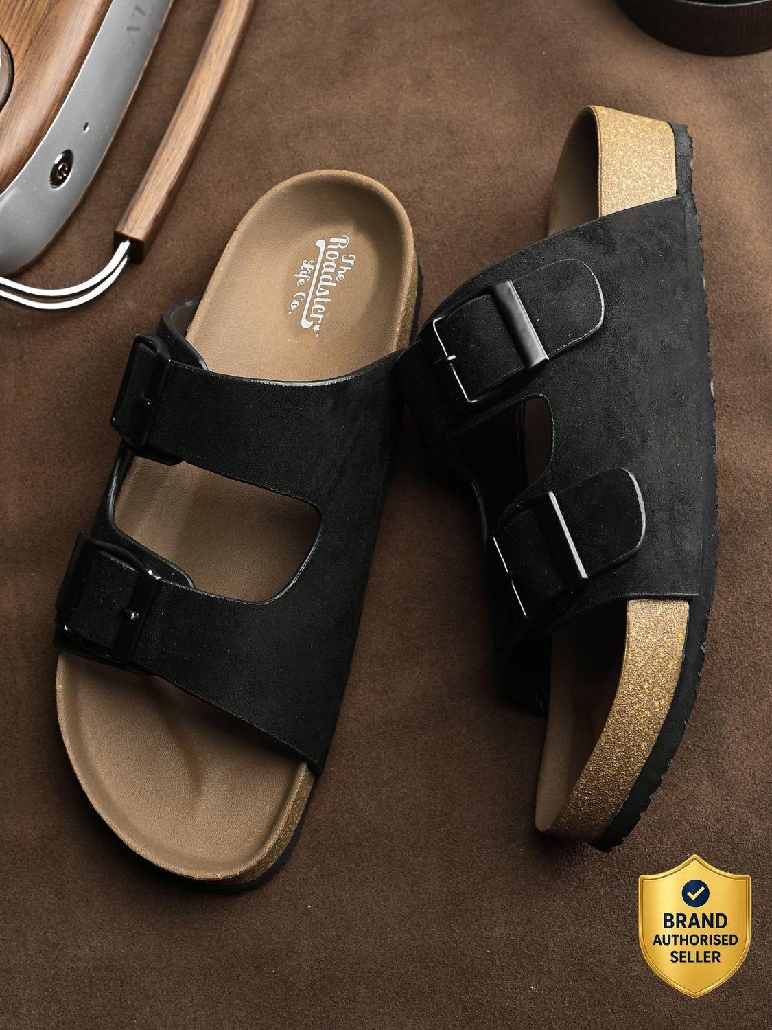 Roadster Men Black Sandals - Image 1
