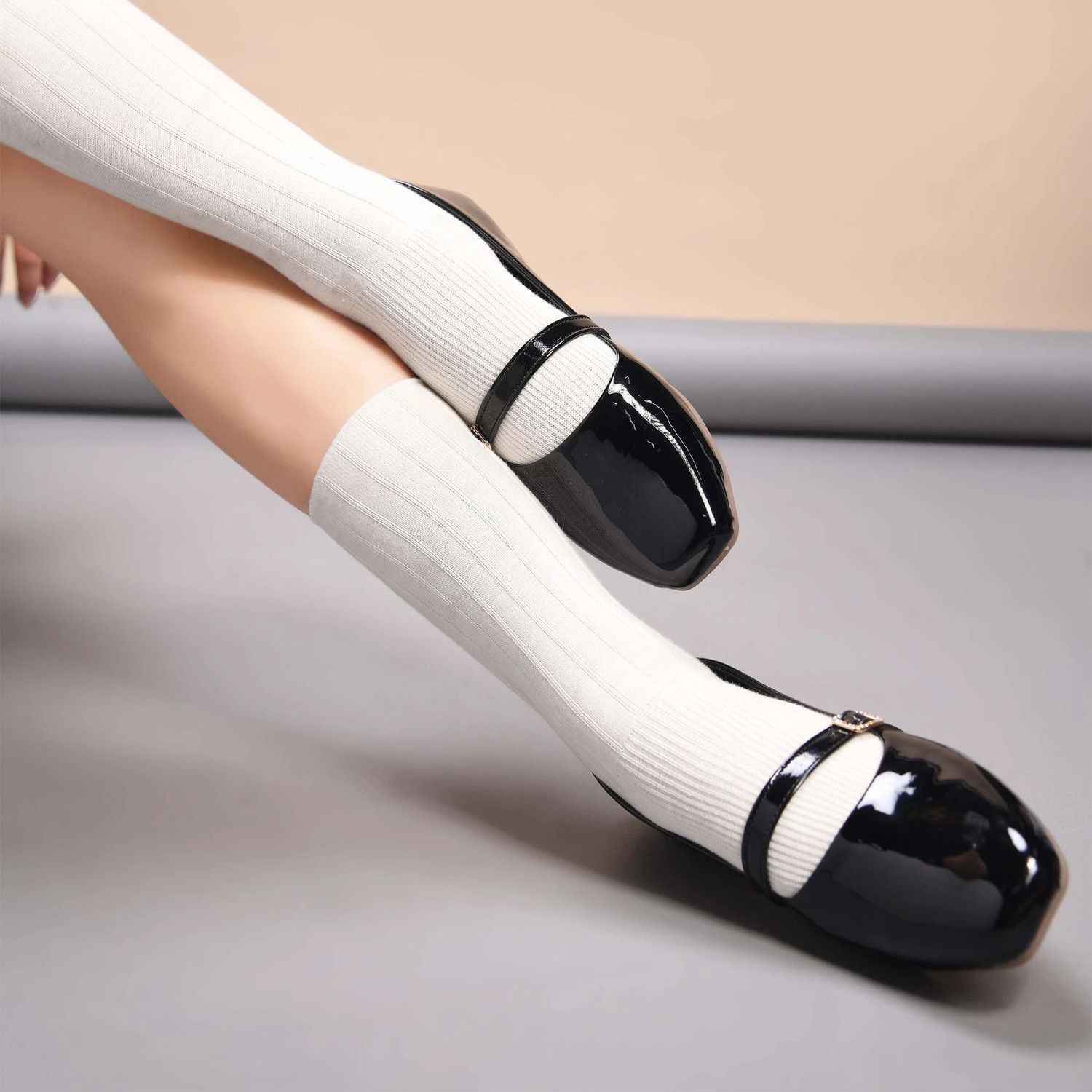 Image of DUOSOFT Women Premium |Non Slip Lightweight|Dailywear| Shoes| Bellies Sandal (Black, 8)