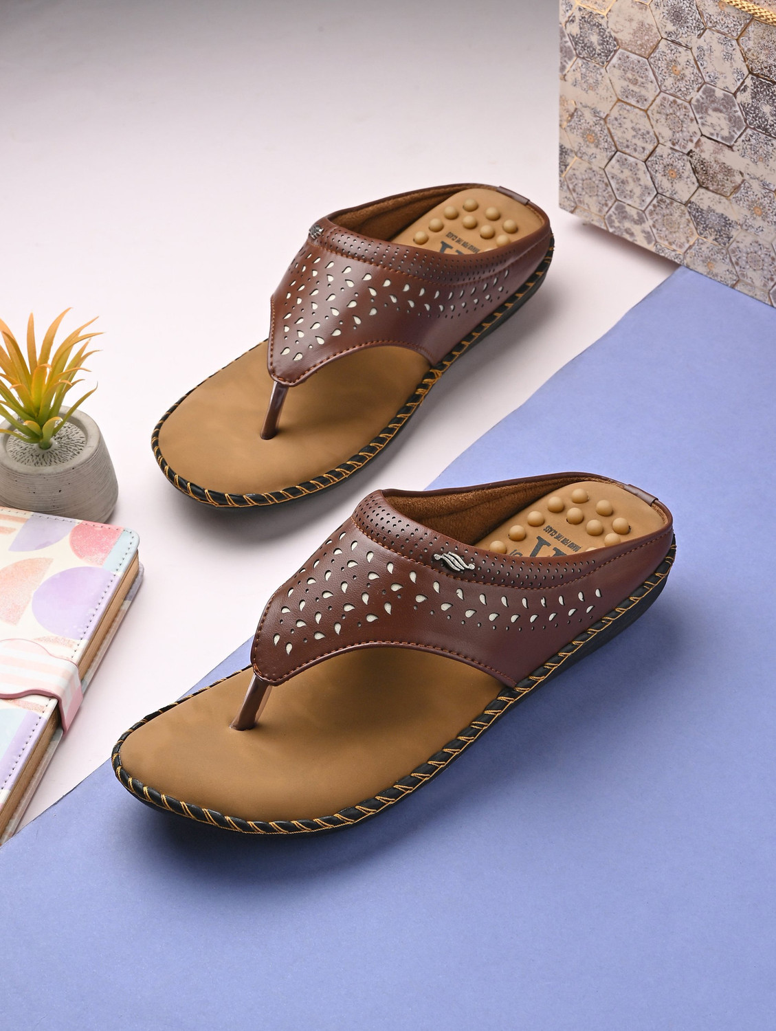 KARADDI Ortho-Ease Anti-Sweat Lightweight with Acupressure | Women Flats