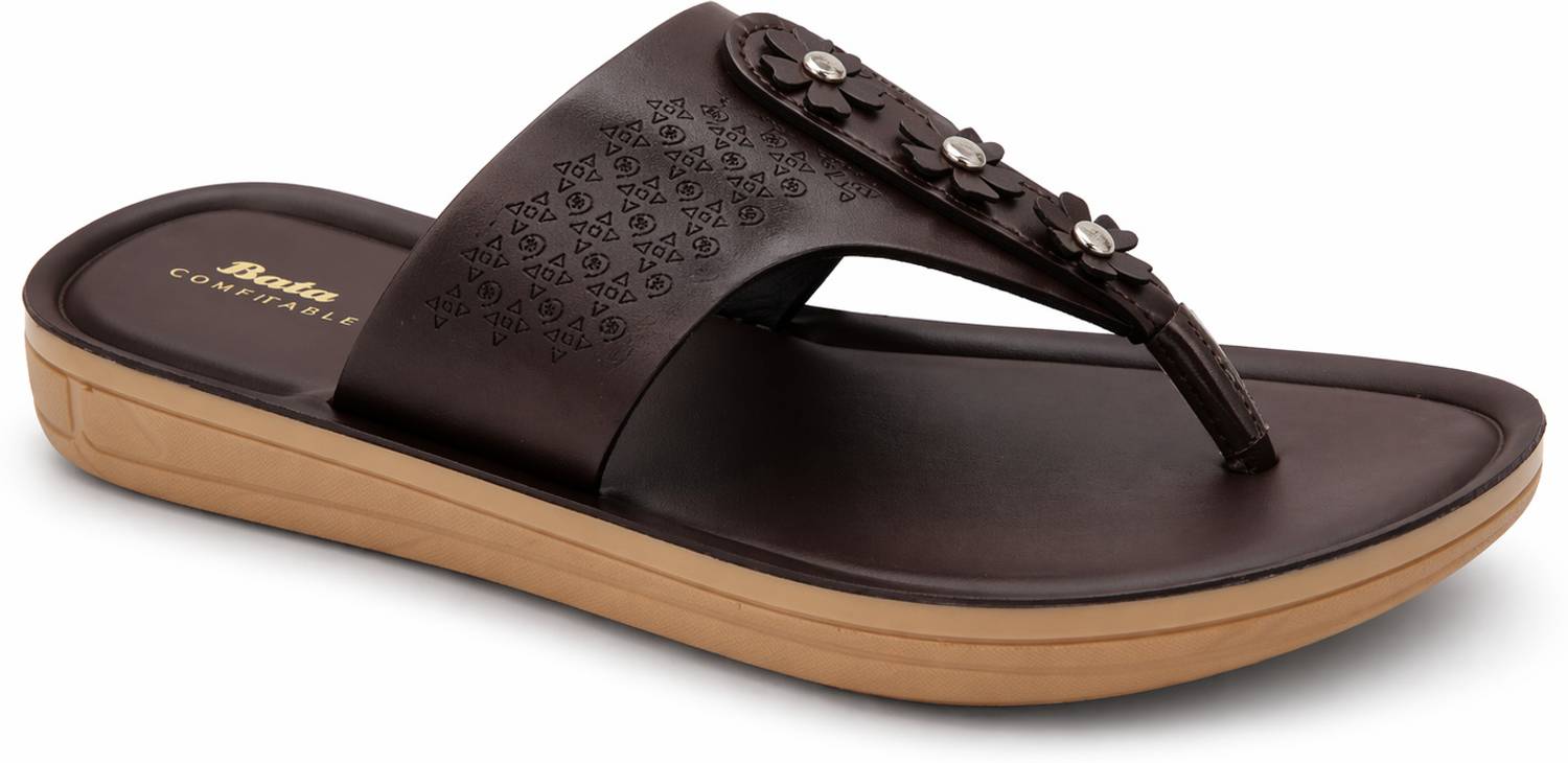 Bata Women Flats Sandal (Brown , 3)