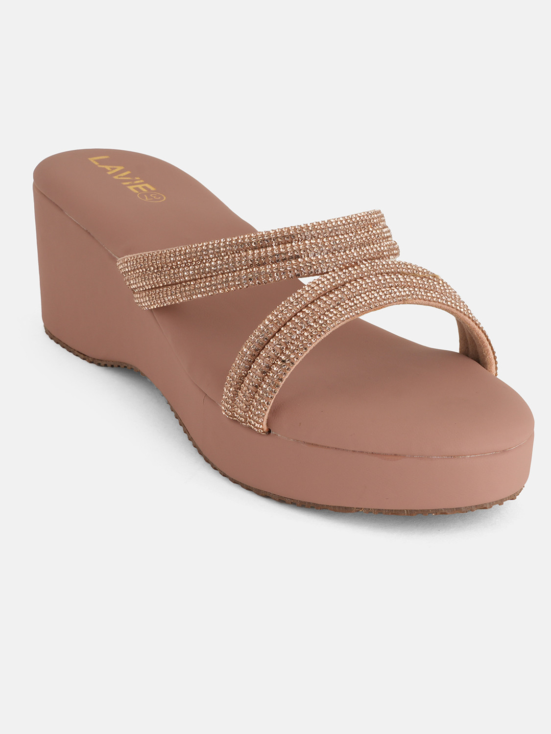 Image of LAVIE Women Heels Sandal (Tan, 7)