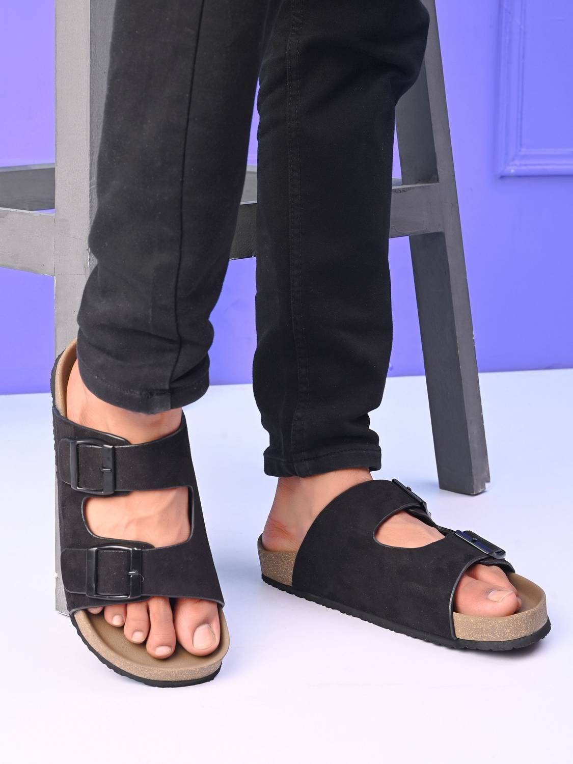 Roadster Men Black Sandals - Image 2