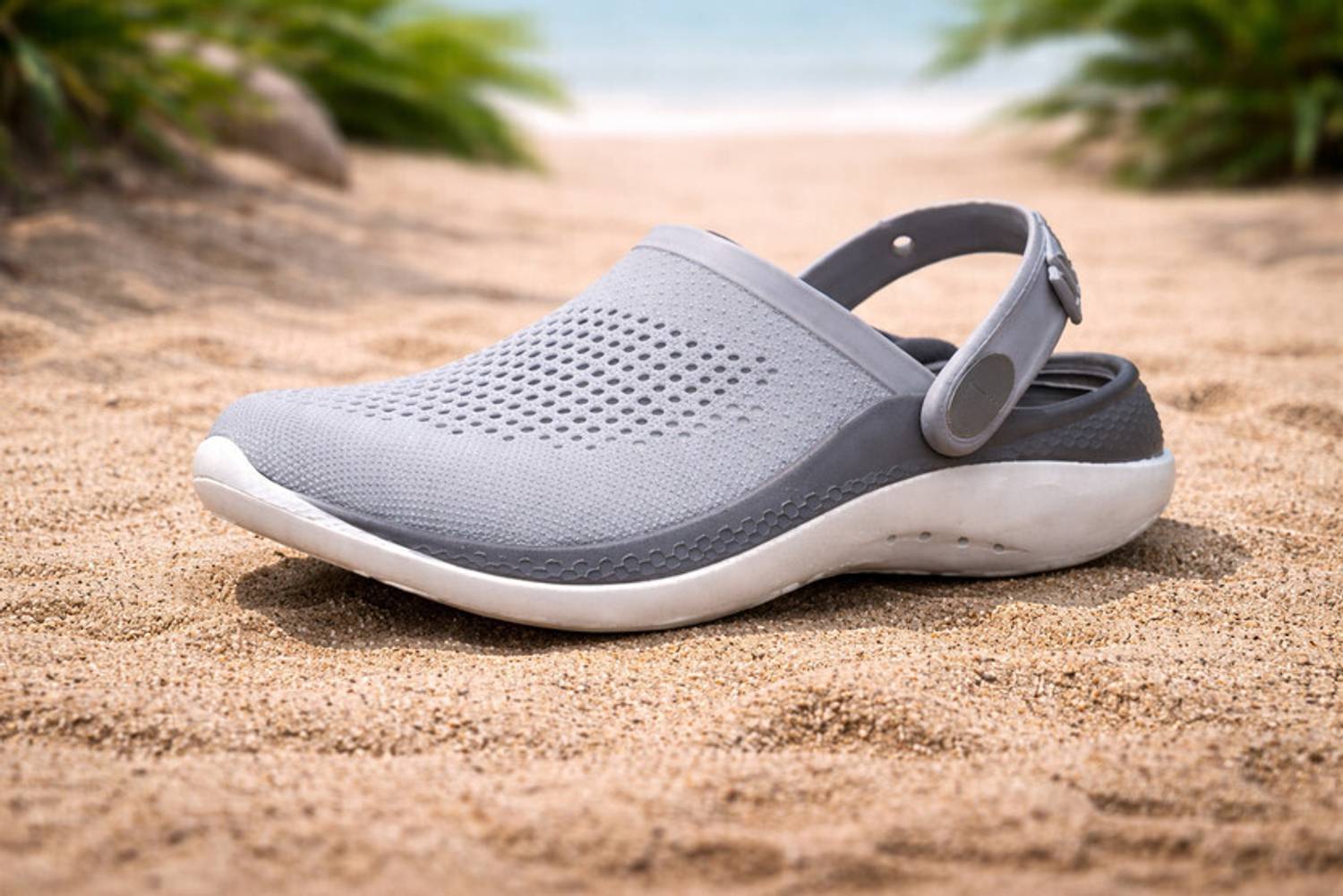 Happy Feet Men Clogs Gray - Image 1