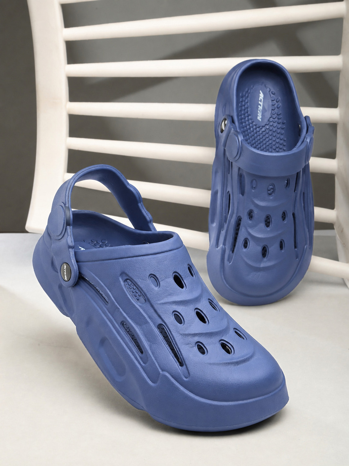 Image of action Men COOL-1001 Trendy Comfortable Lightweight Breathable Casual Slip-On Sandal (Navy, 9)