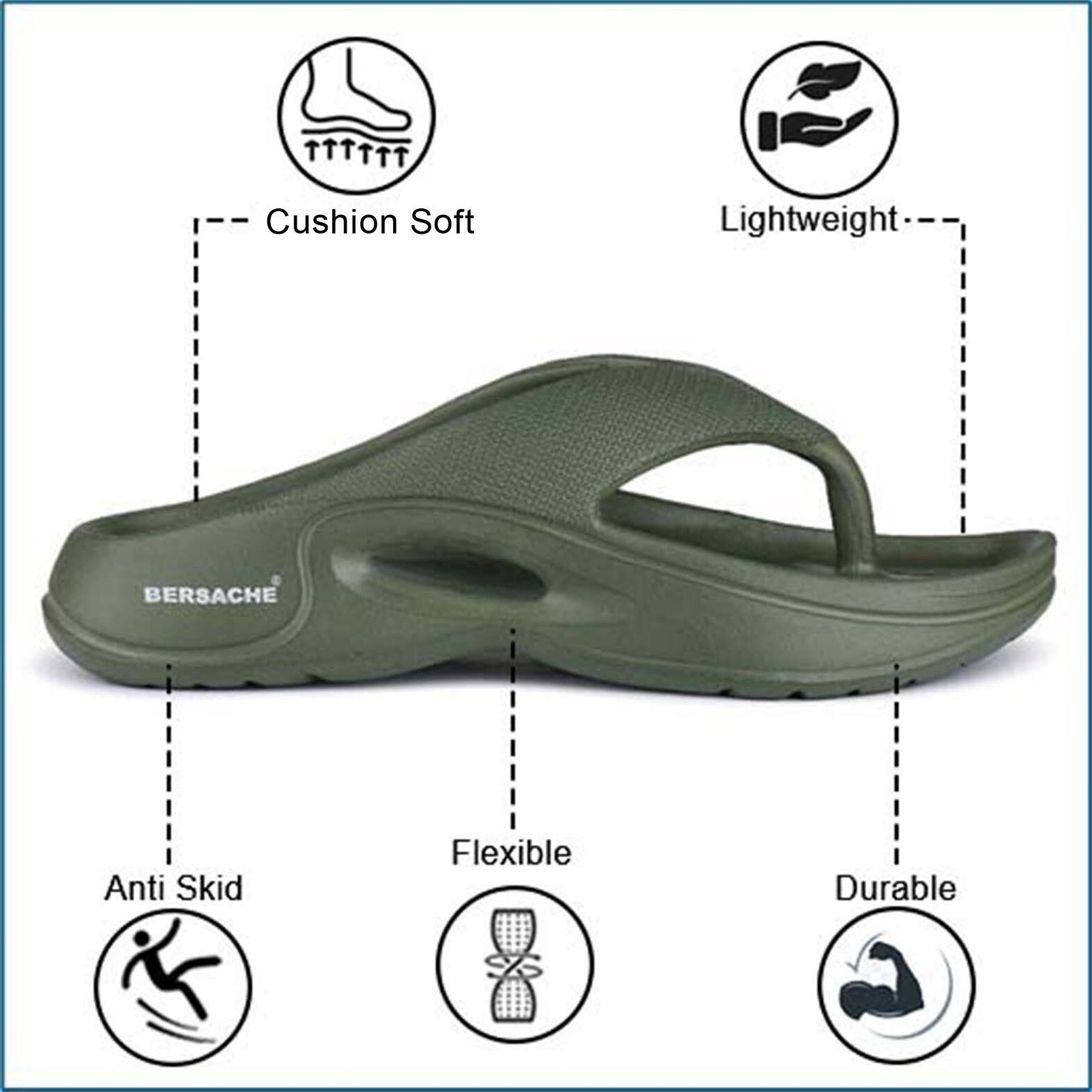 Image of BERSACHE Men Flip Flops