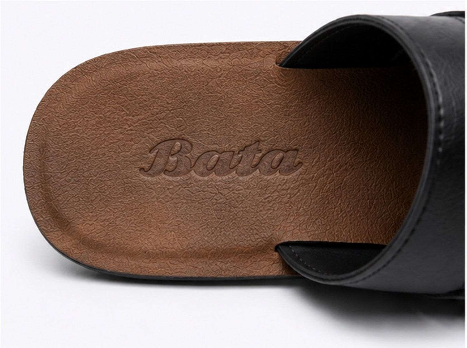 Image of Bata Men Flats Sandal (Black, 8)
