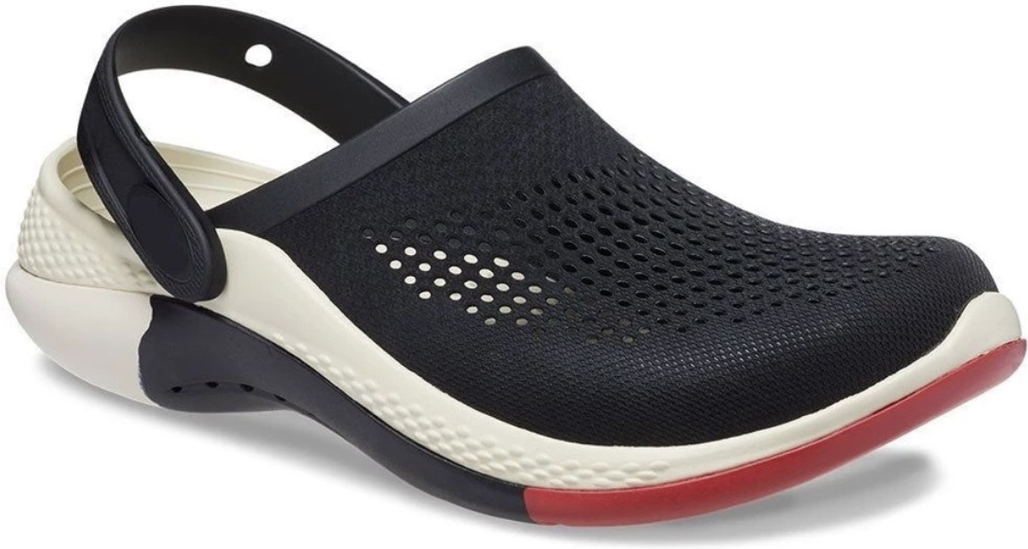 Image of Souk Souk Men Black 360 ombre marbled ride liteSandals (Beige, Black, Red , 9) Men Clogs