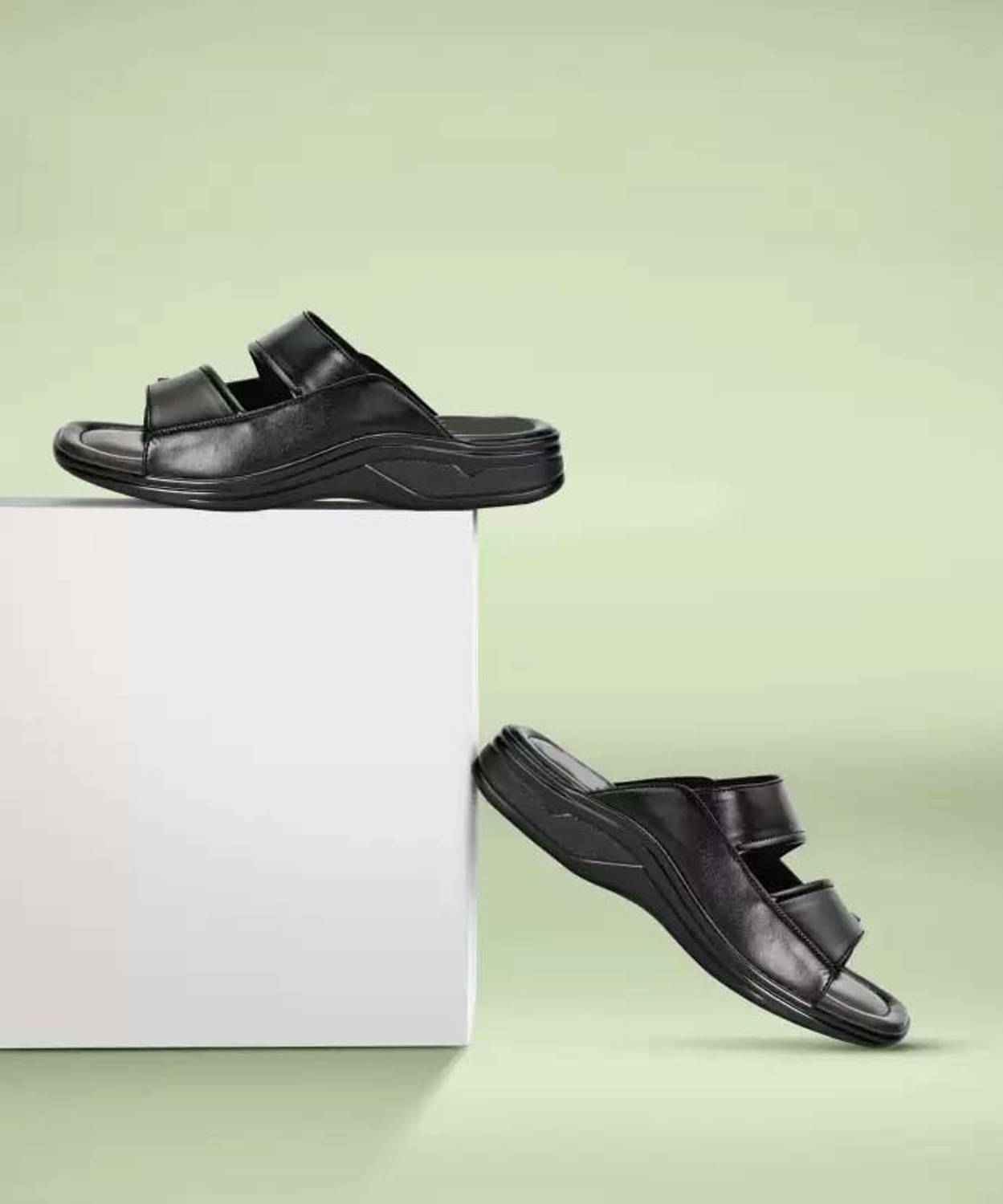 Kestro Men Black Sandals - Image 2