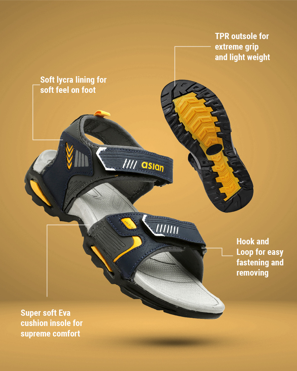 Image of asian Men Sports Sandals