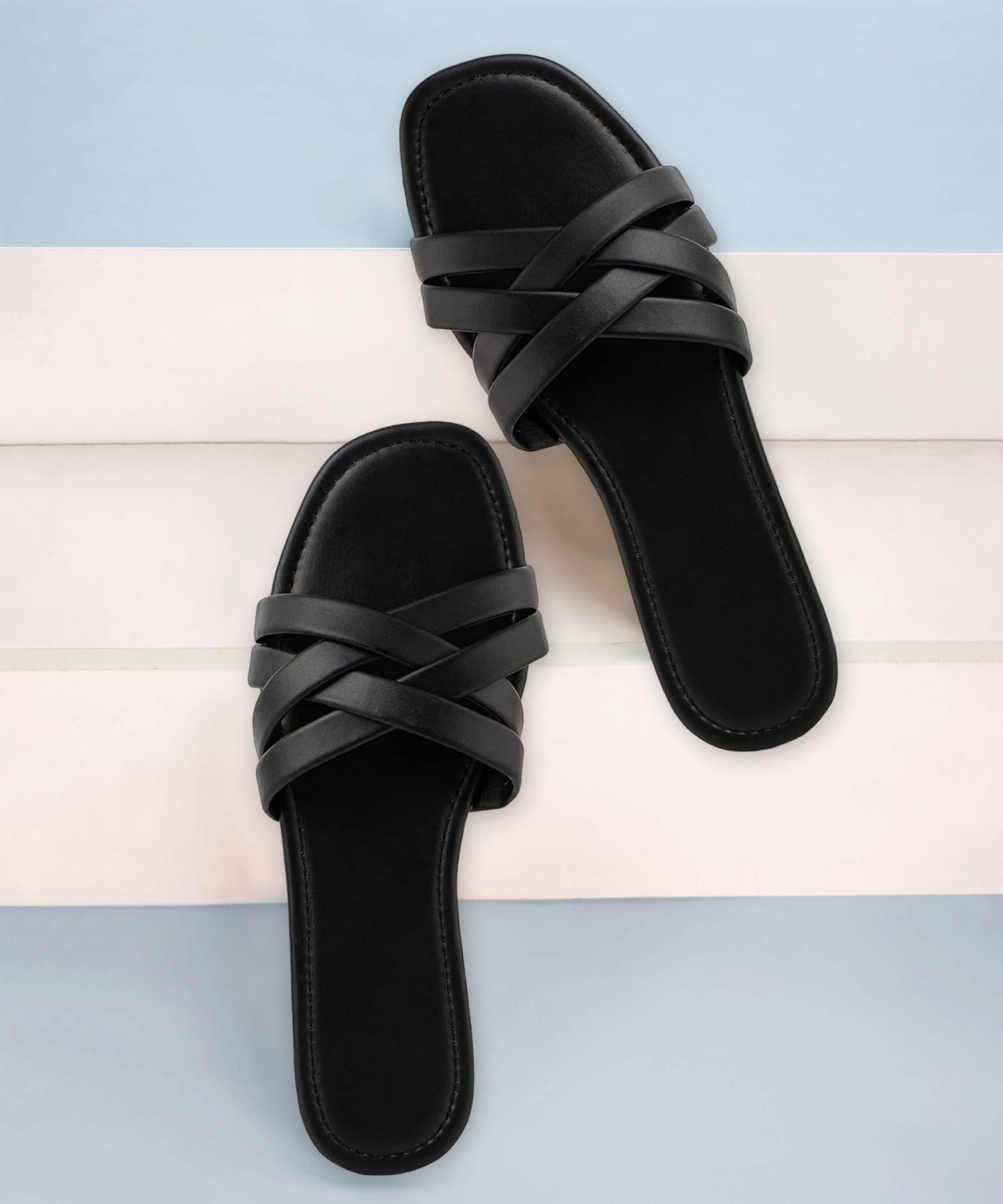 Image of GeruCrafts Women |Premium|Comfort|Trendy|Lightweight|Stylish|Flats|Chapal|Slippers Slides