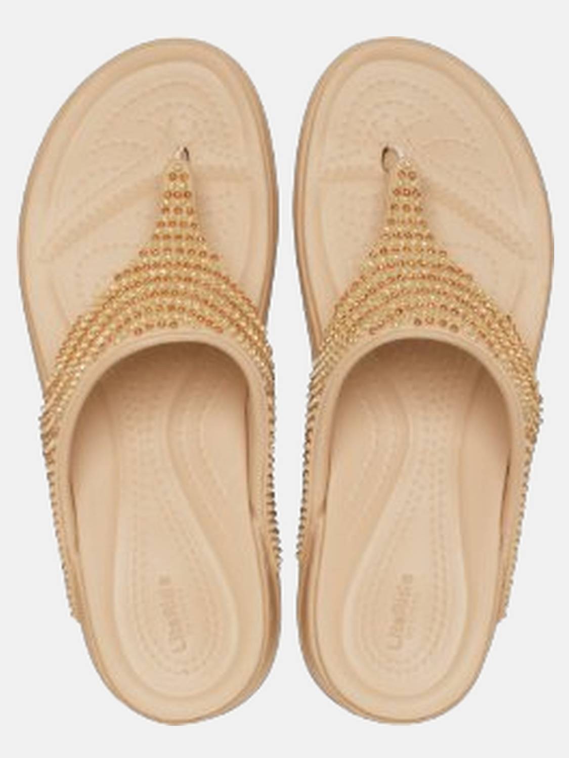 CROCS Women Boca Bling Casual Sandal (Brown , 5 UK/India)