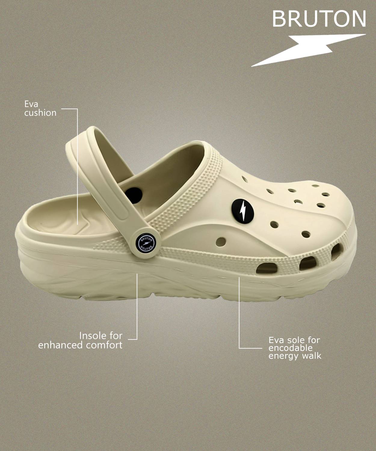 BRUTON Men Clogs White - Image 2