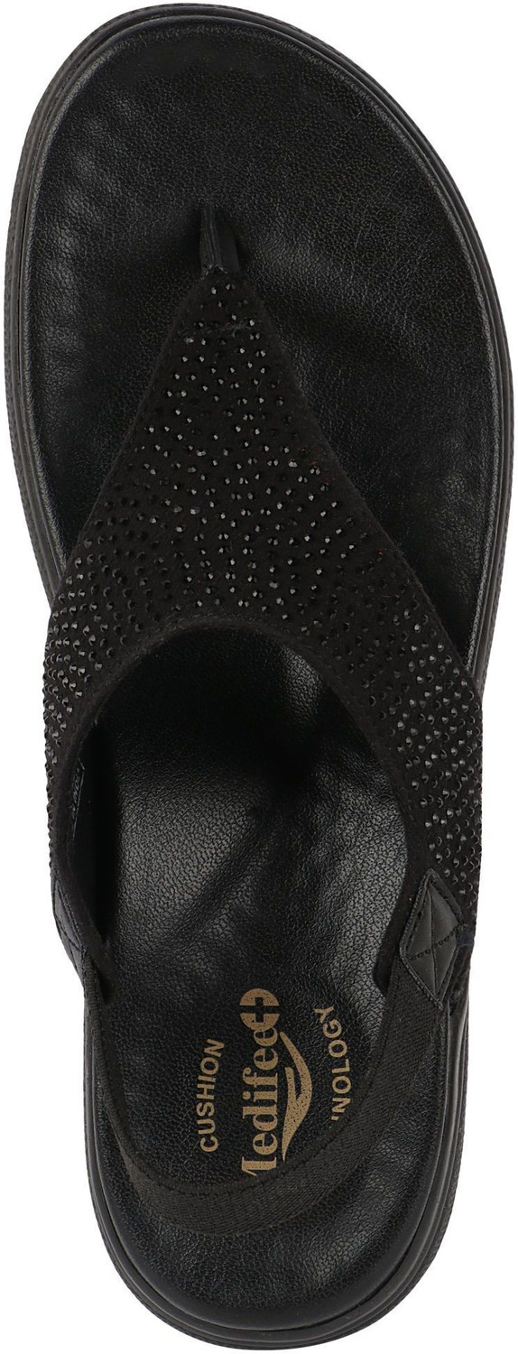 Image of MEDIFEET Women Wedges Sandal (Black, 7)