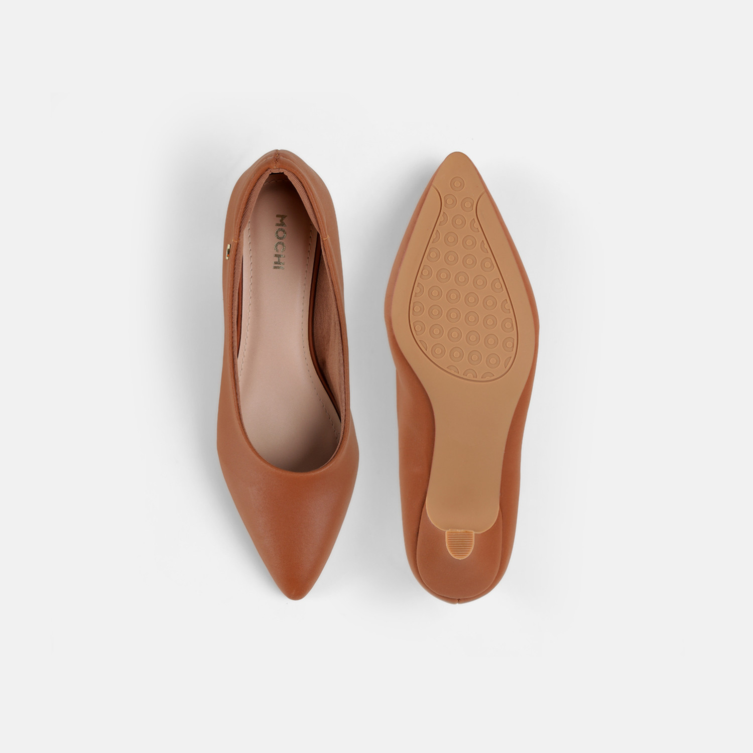 Image of MOCHI Women Heels Sandal (Tan, 7)