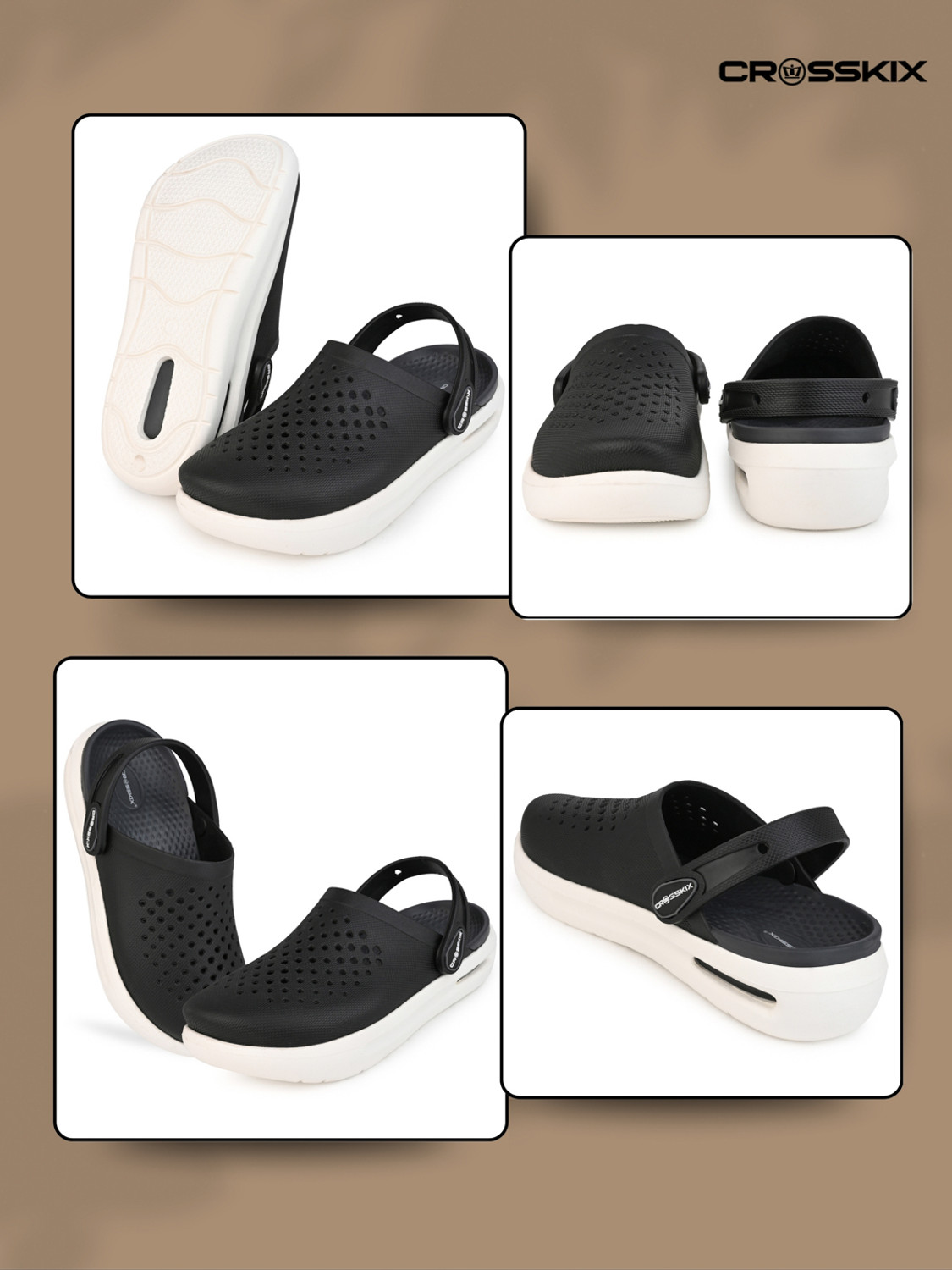 Image of Crosskix AeroComfort 2.0 Men's Lightweight Sport Clogs,Breathable EVA with Arch Support Men Clogs