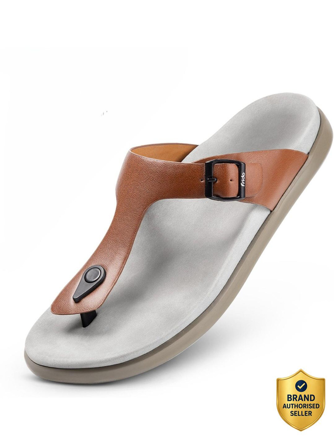 Image of Frido Cloud Comfort Diabetic Ortho Arch Support for Pain Relief Anti-Skid Sole Cushion Men Sandals