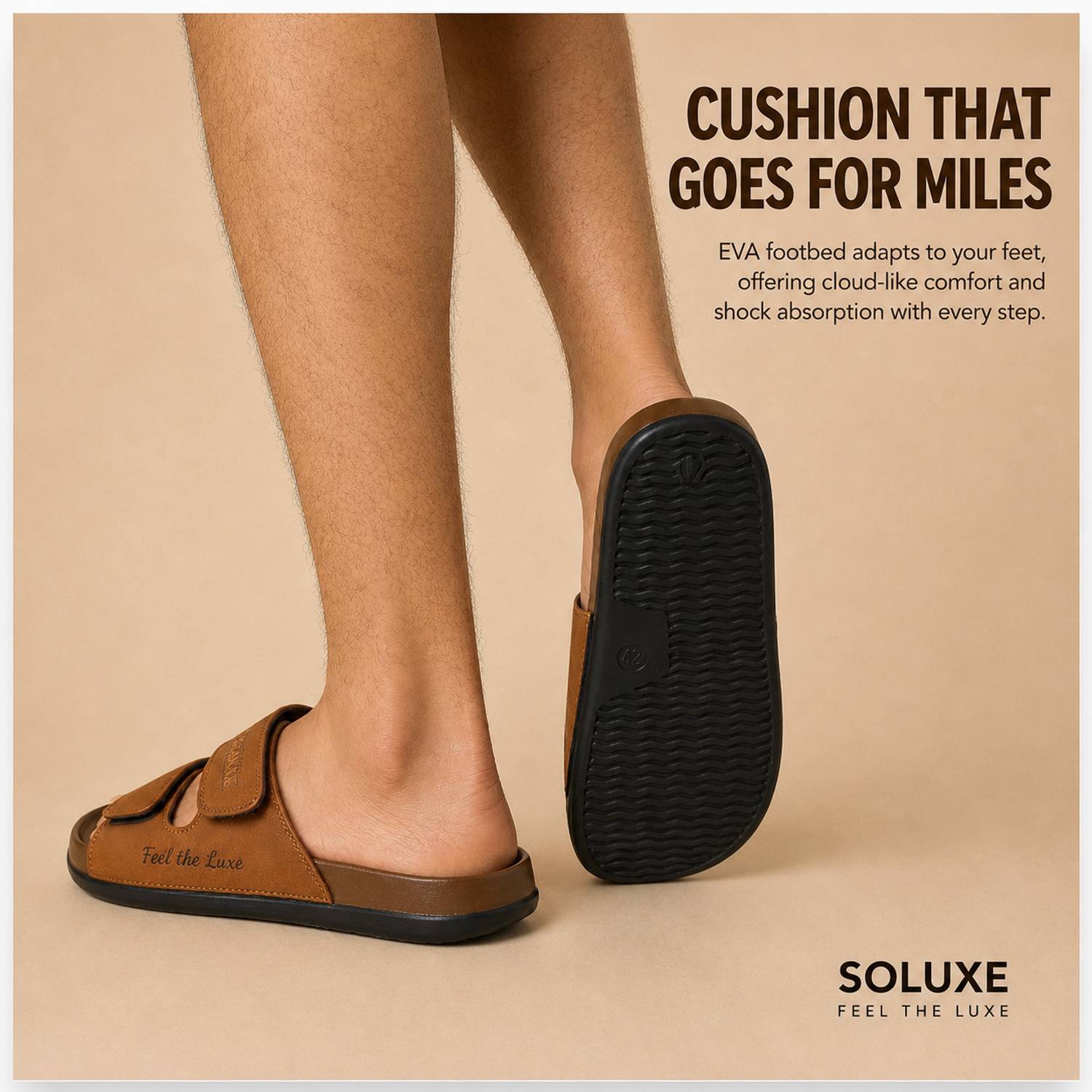Soluxe Men Brown Sandals - Image 4