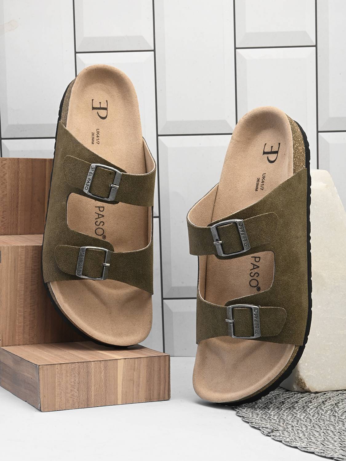 EL PASO Men Sandals Green - Image 1