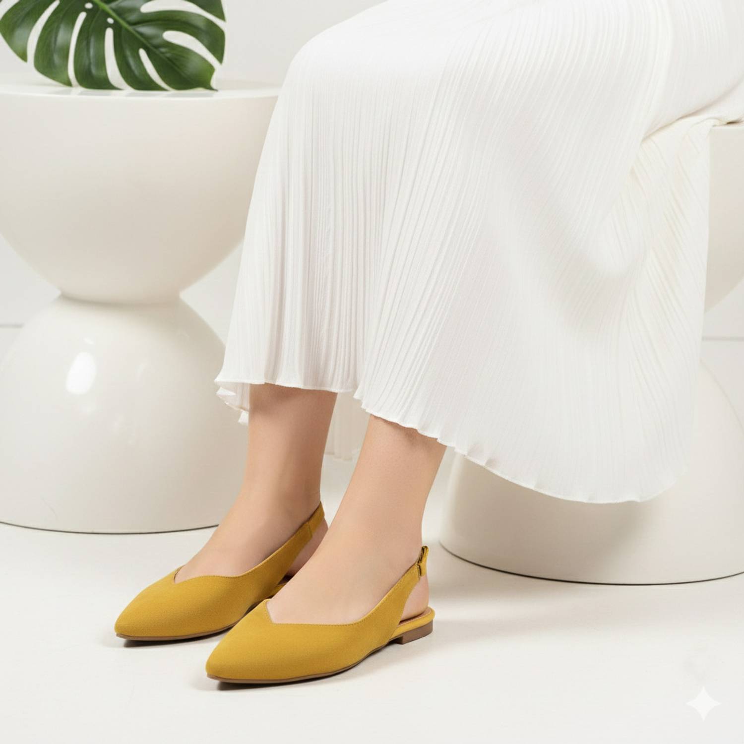 RuWin Fashion Women Flats Yellow - Image 5