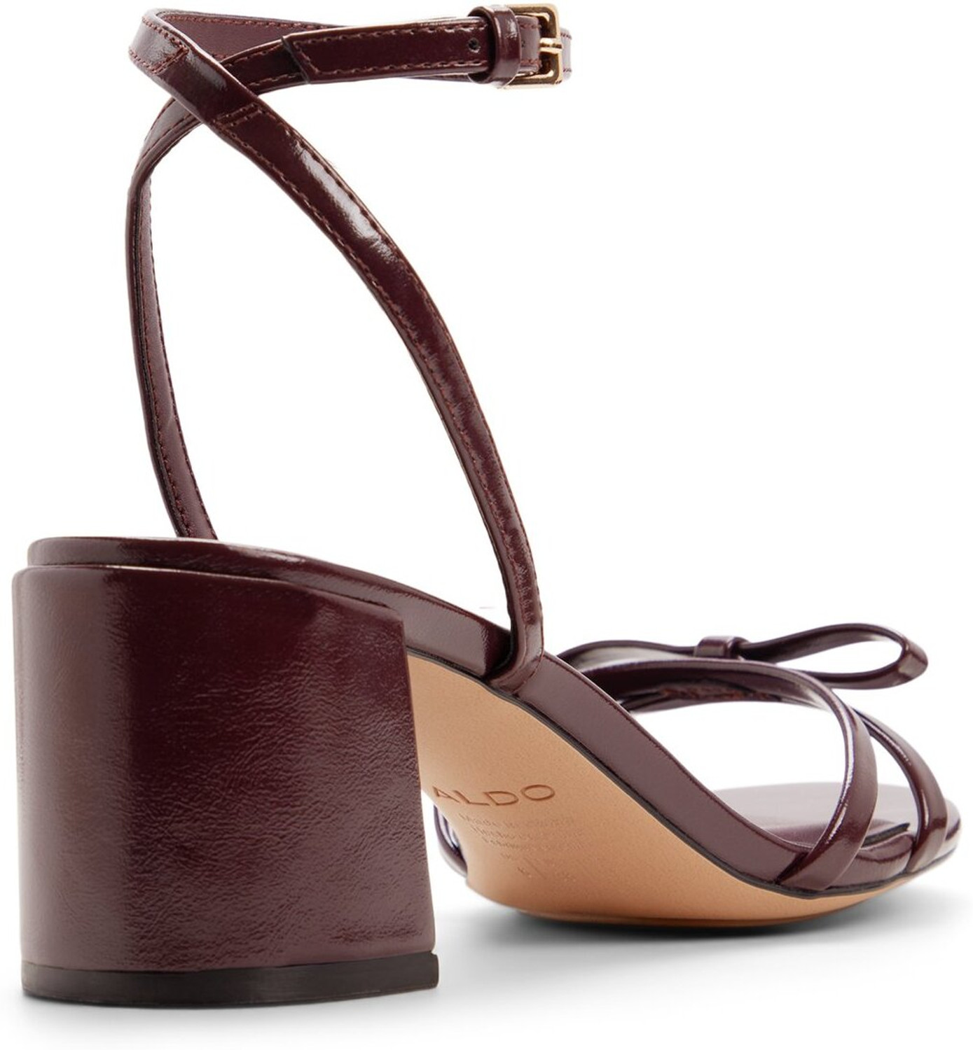 Image of ALDO Women Heels Sandal (Burgundy, 3)