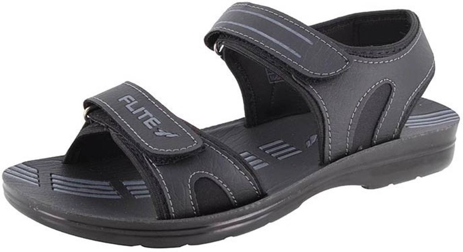 FLITE Men Black Sandals - Image 2