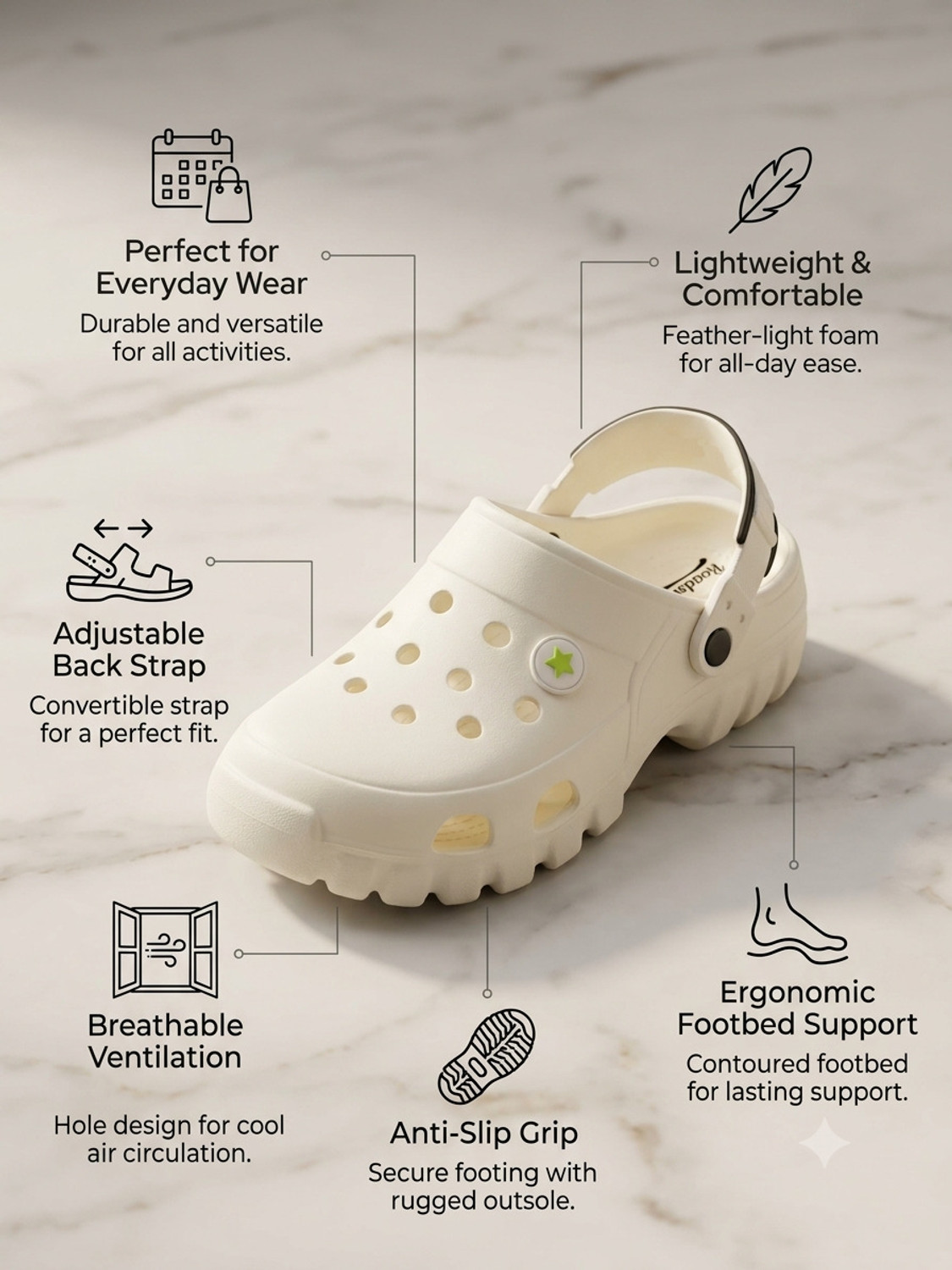 Image of Roadster Soft Trending Comfortable Chappal Lightweight Casual Slippers for Daily Wear Men Clogs