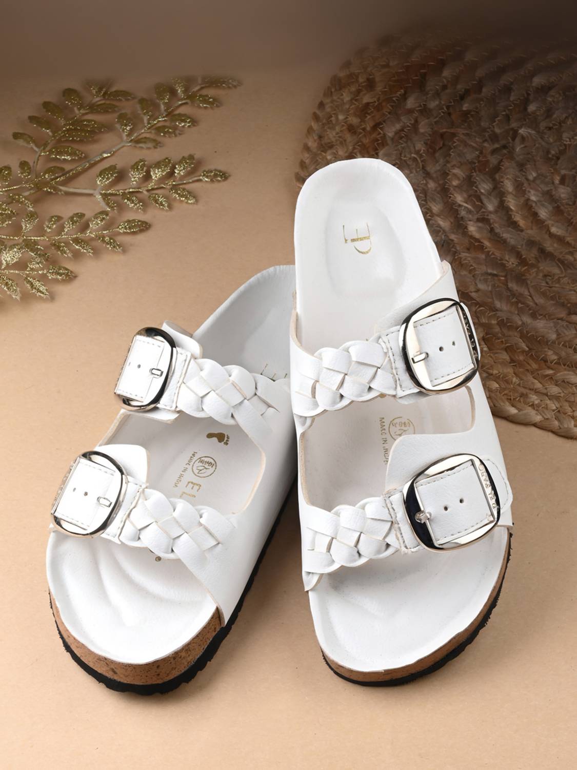 EL PASO Women Sandal (White , 5)