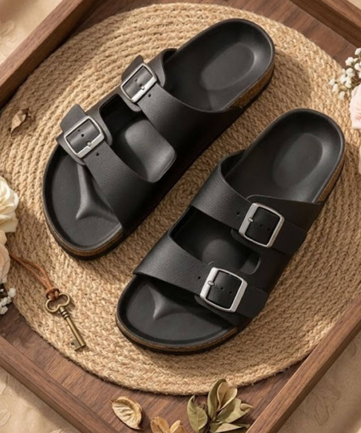 GLB Men Black Sandals - Image 4