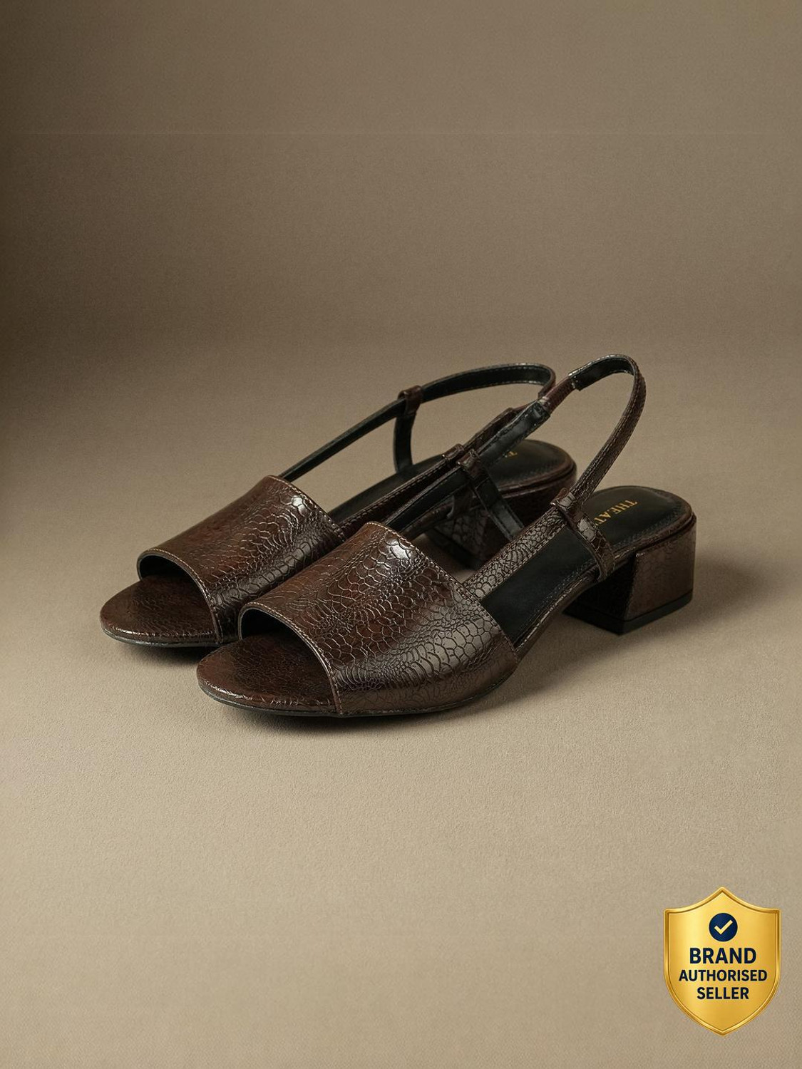 Image of Theater Pugs Brown Textured Women Heels