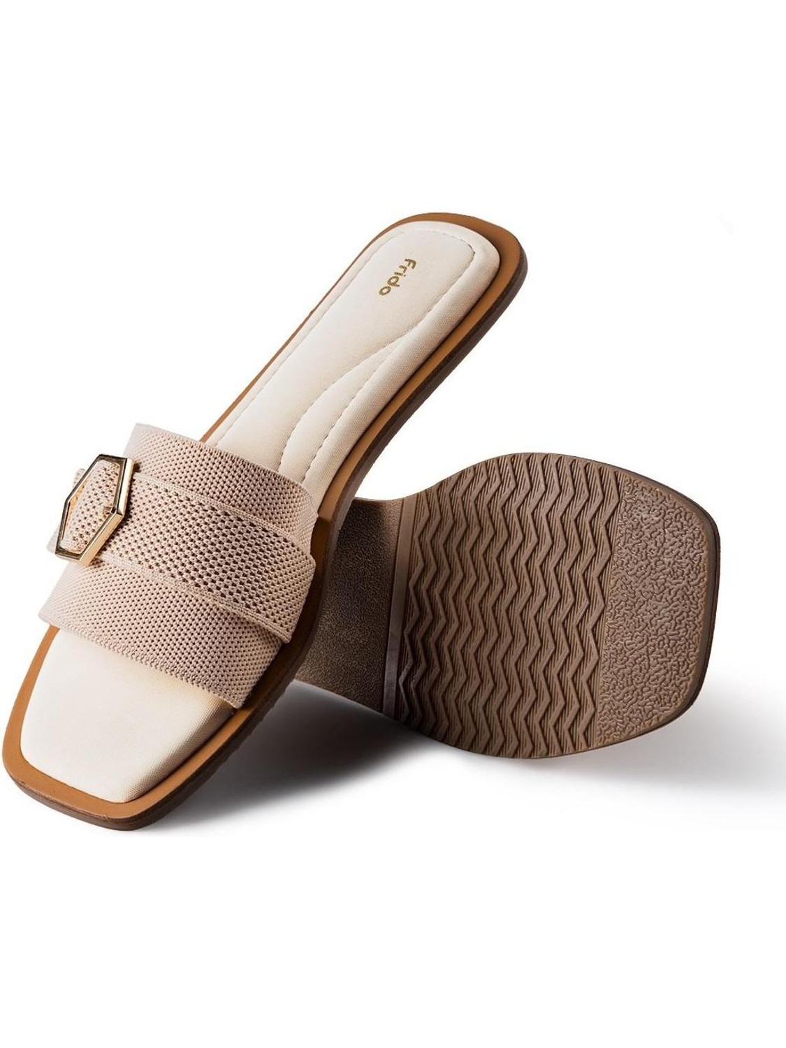Image of Frido Comfort Flat Stylish Footwear With Cushioned Zero-Drop Sole, Padded Knit Upper Women Flats